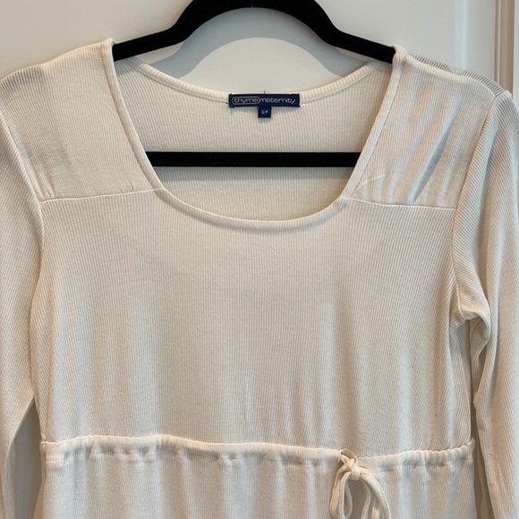 Thyme Maternity knit full sleeve  (Off white) - Picture 2 of 3